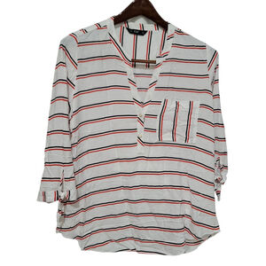 F&F Women's V-neck 3/4 Sleeves Top Blouse Size 12 Excellent Condition